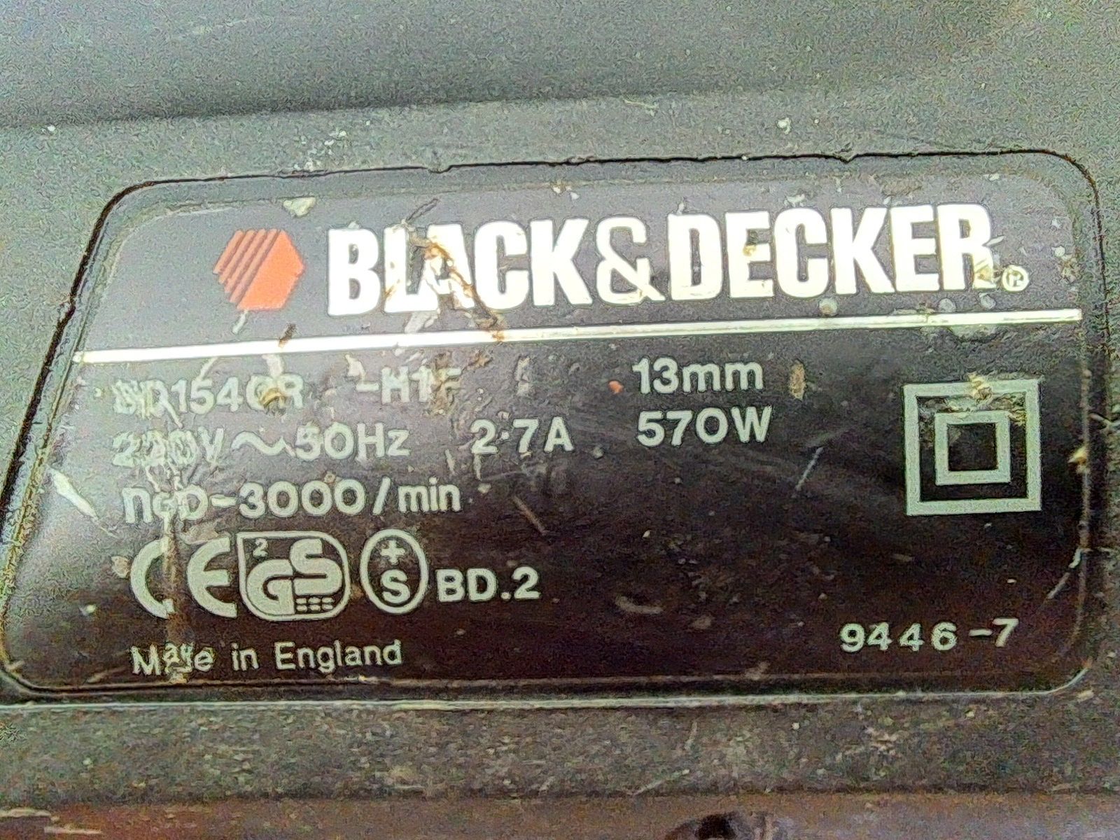 Дрель ударная Black & Decker BD 154CR 570W,  made in England