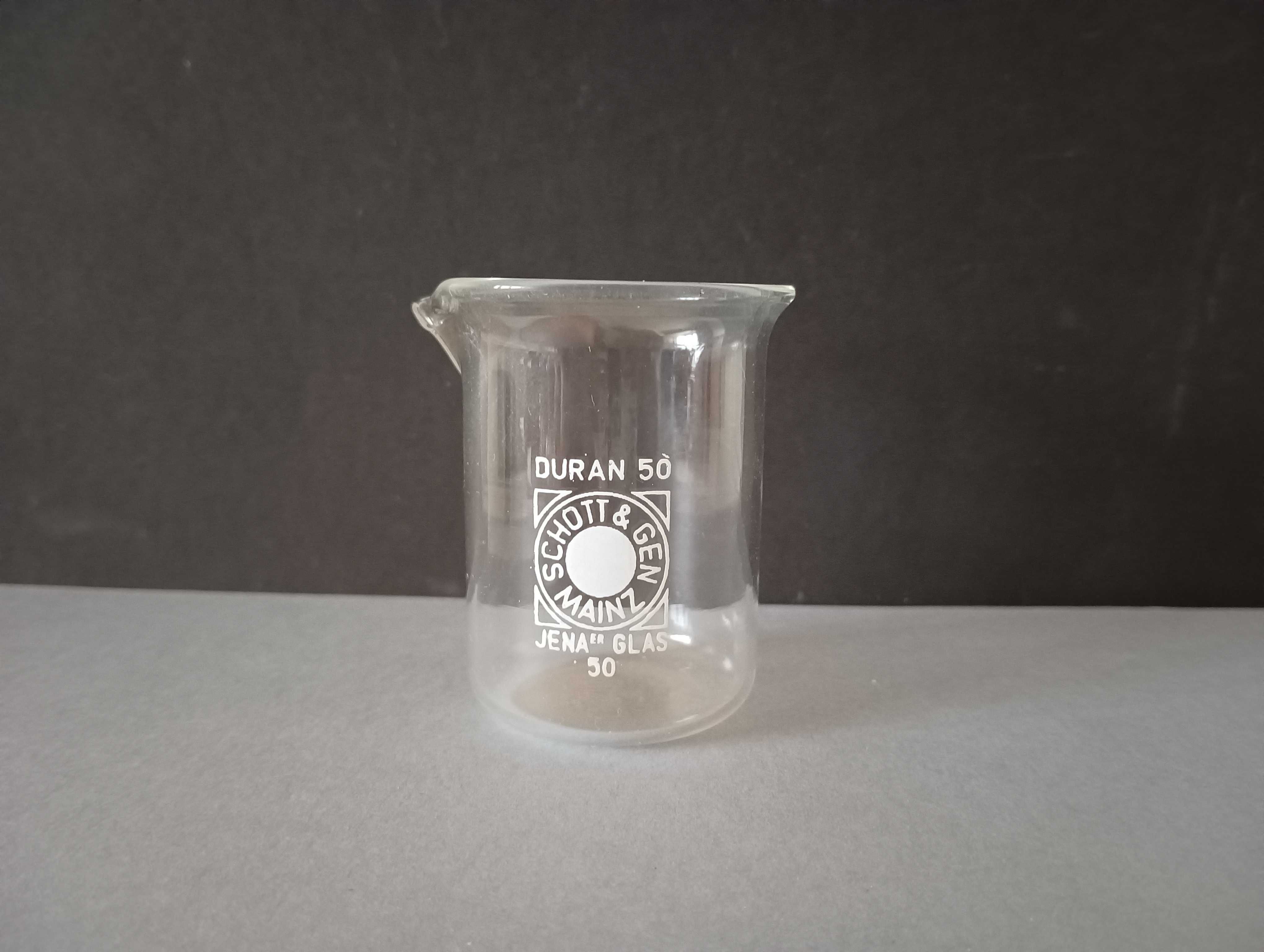 3 Copos de vidro térmico de laboratório da década de 70
