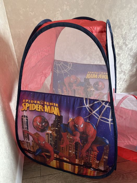 Детская игровая палатка манеж с тоннелем человек-паук ігровий намет