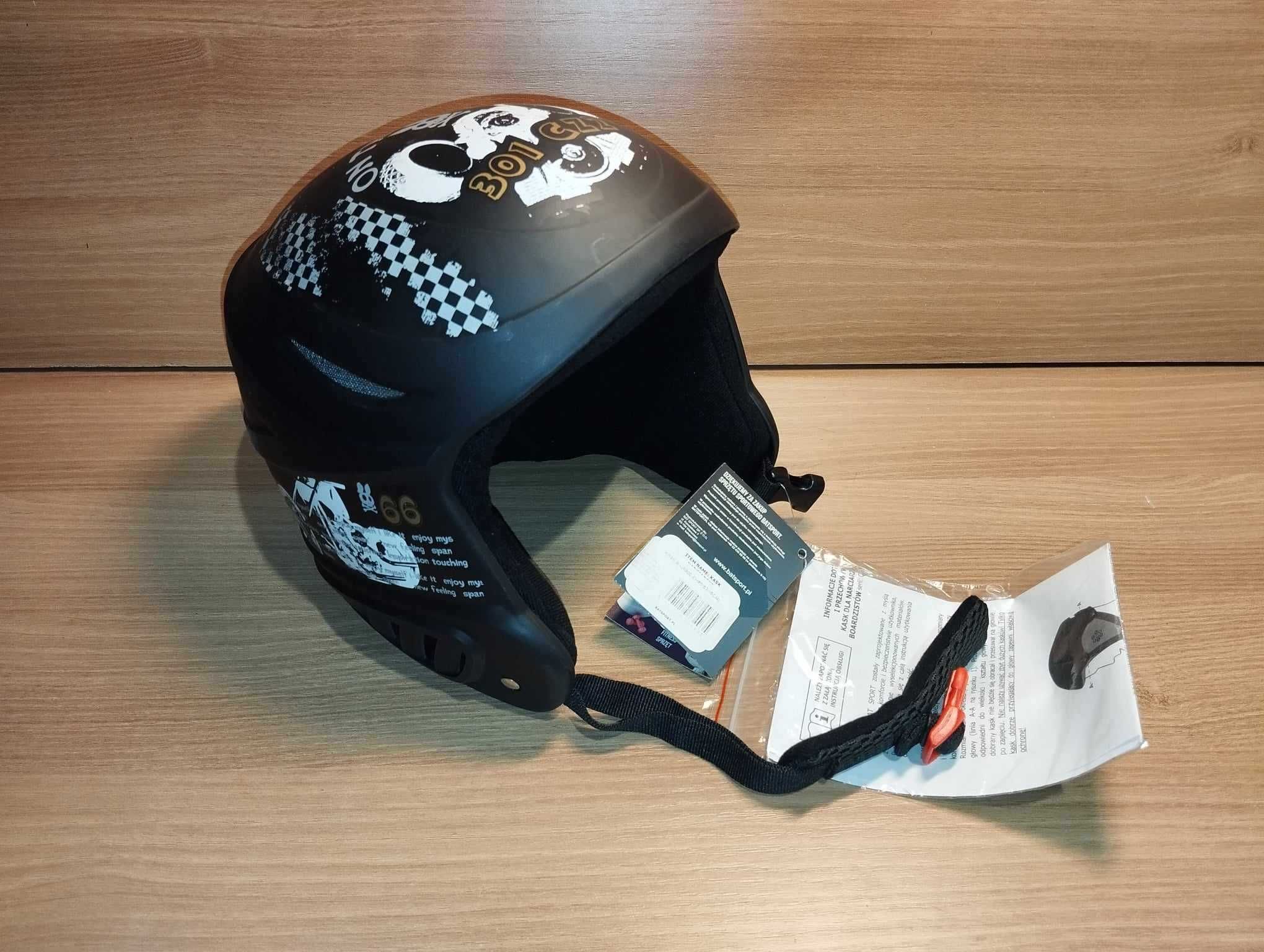 Kask Dziecięcy - w Czarnym Kolorze - Rozmiar S - 53-55 cm