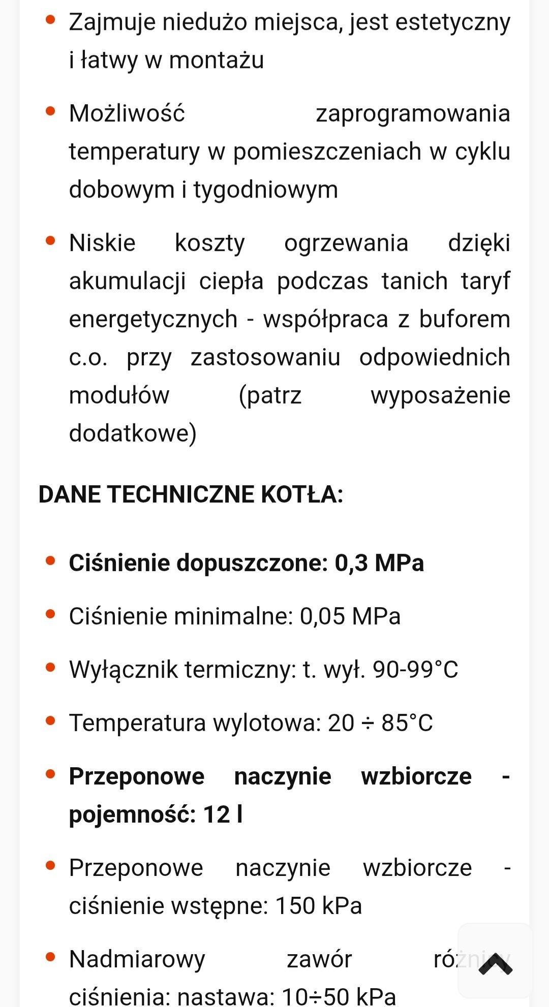Kocioł dwufunkcyjny Kospel elektryczny