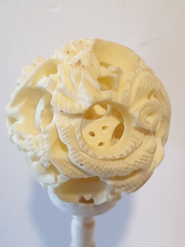 Preciosa antiga Bola de Felicidade asiática esculpida