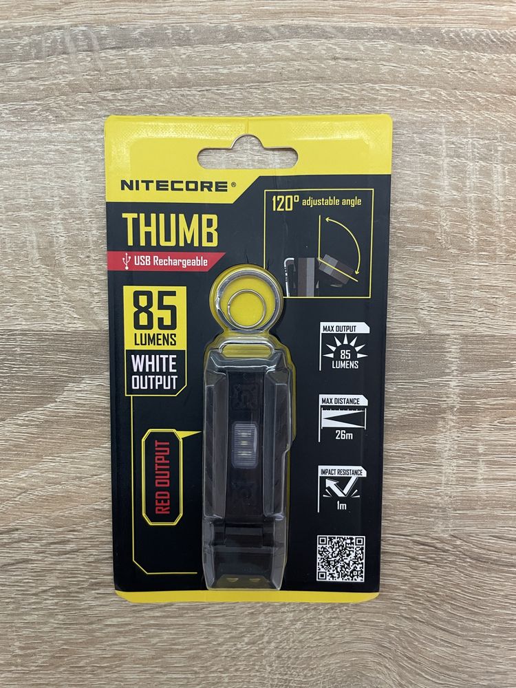 Nitecore THUMB • TIKI • LE • GITD - USB-C Потужні Міні-наключники