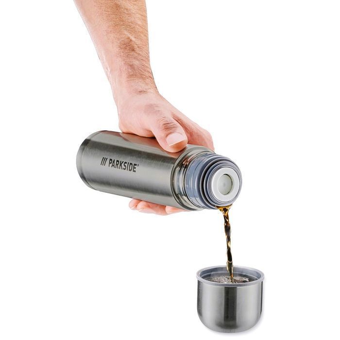 Wygodny Termos Ze Stali Nierdzewnej 420ml + Kubek 85ml Parkside