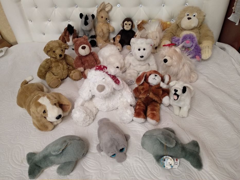 Мягкие игрушки 15шт=1500гр Steiff! Зайцы,кролик,обезьяна,собаки, мишки