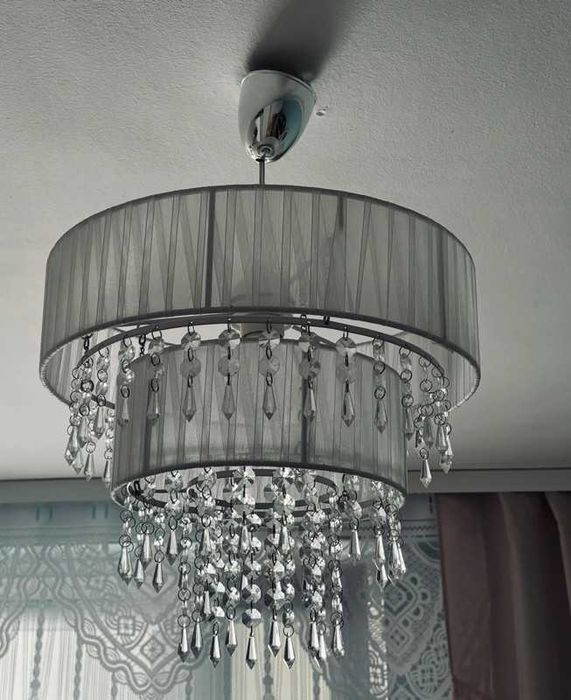 Żyrandol lampa z kryształkami do salonu, sypialni