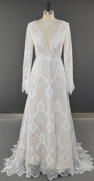 Suknia ślubna BOHO koronka