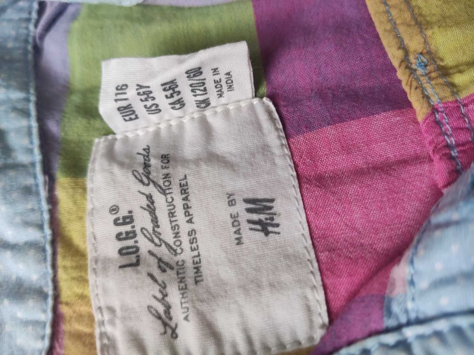 Koszula w kratkę dla dziewczynki 116