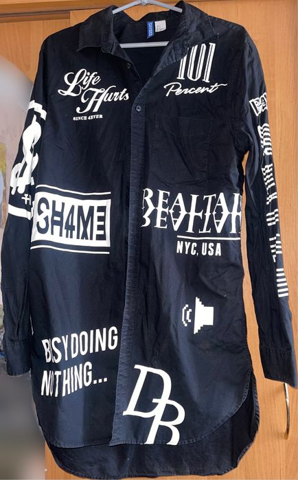 Длинная женская рубашка H&M