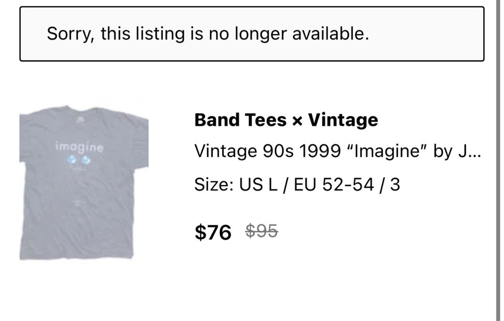 Темно-синя футболка 1999р John Lennonʼs merch “Imagine” / L