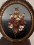 Vintage Quadros Madeira Pintados Mao