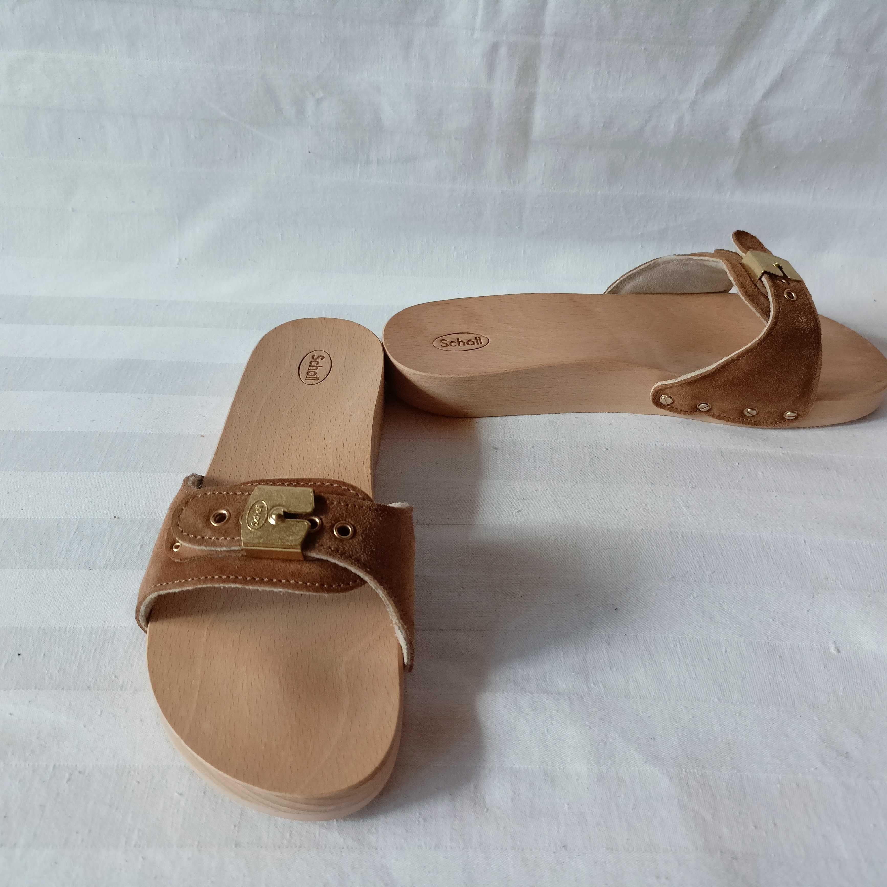 Scholl Peskura roz.38 - dł. wkł.. 24,5 cm- skóra- nowe
