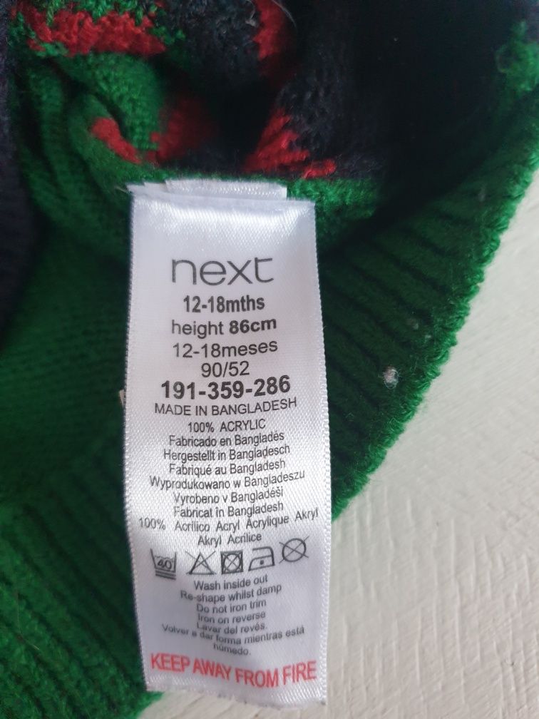 Świąteczny sweterek NEXT r.86