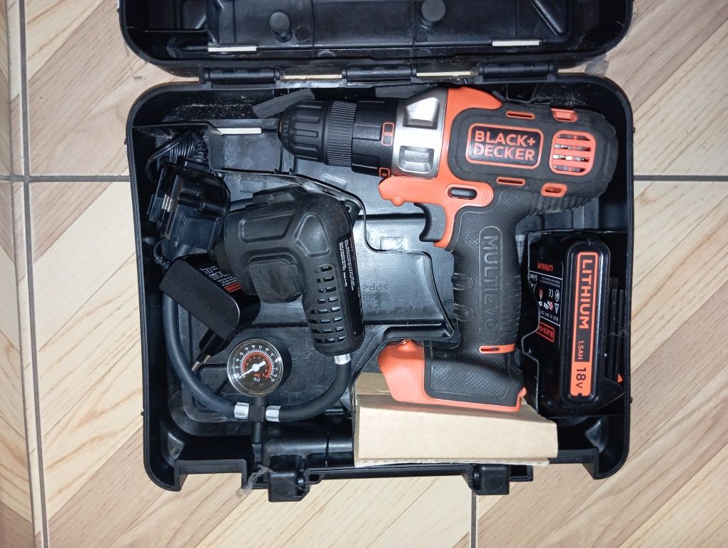 Wkrętarka z kompresorem Black + decker