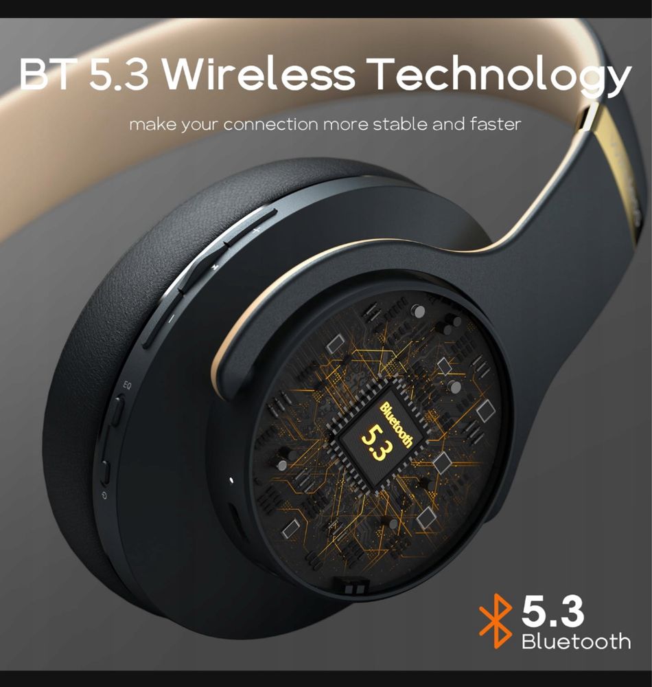 Doqaus Słuchawki Wokółuszne Bluetooth, Do 90