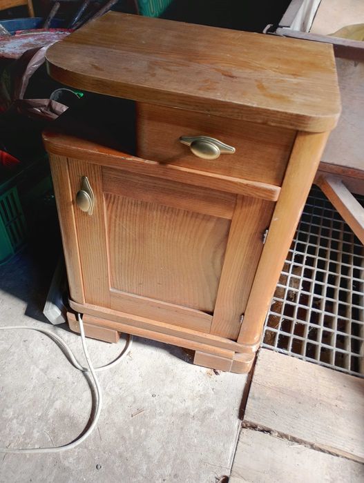 szafka vintage PRL do odnowienia Art Deco