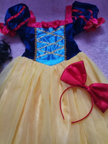 Sukienka Królewna Śnieżka rozmiar 116 bal karnawałowy dla dziewczynki