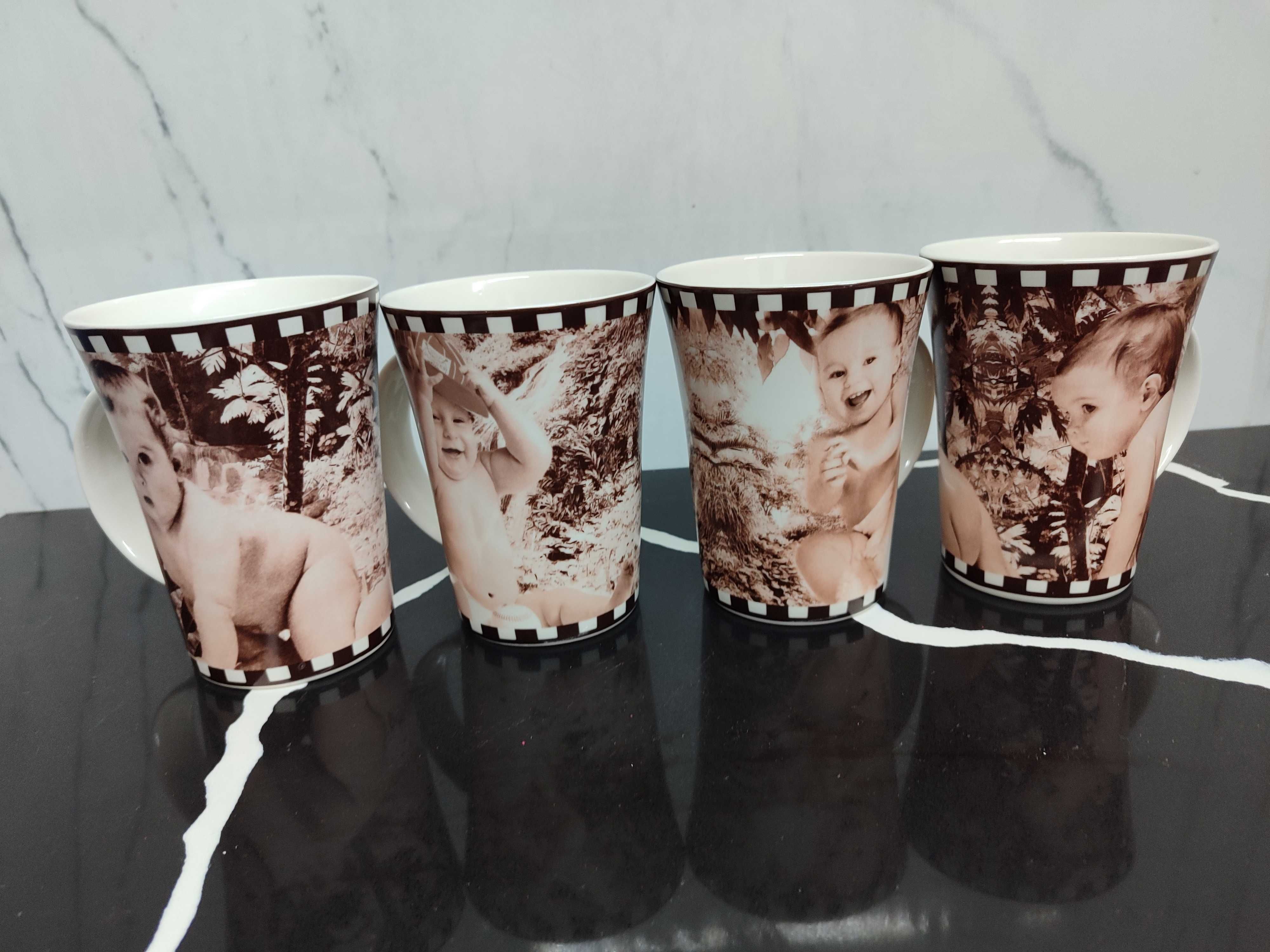 4 canecas com imagens de bebés - Novas