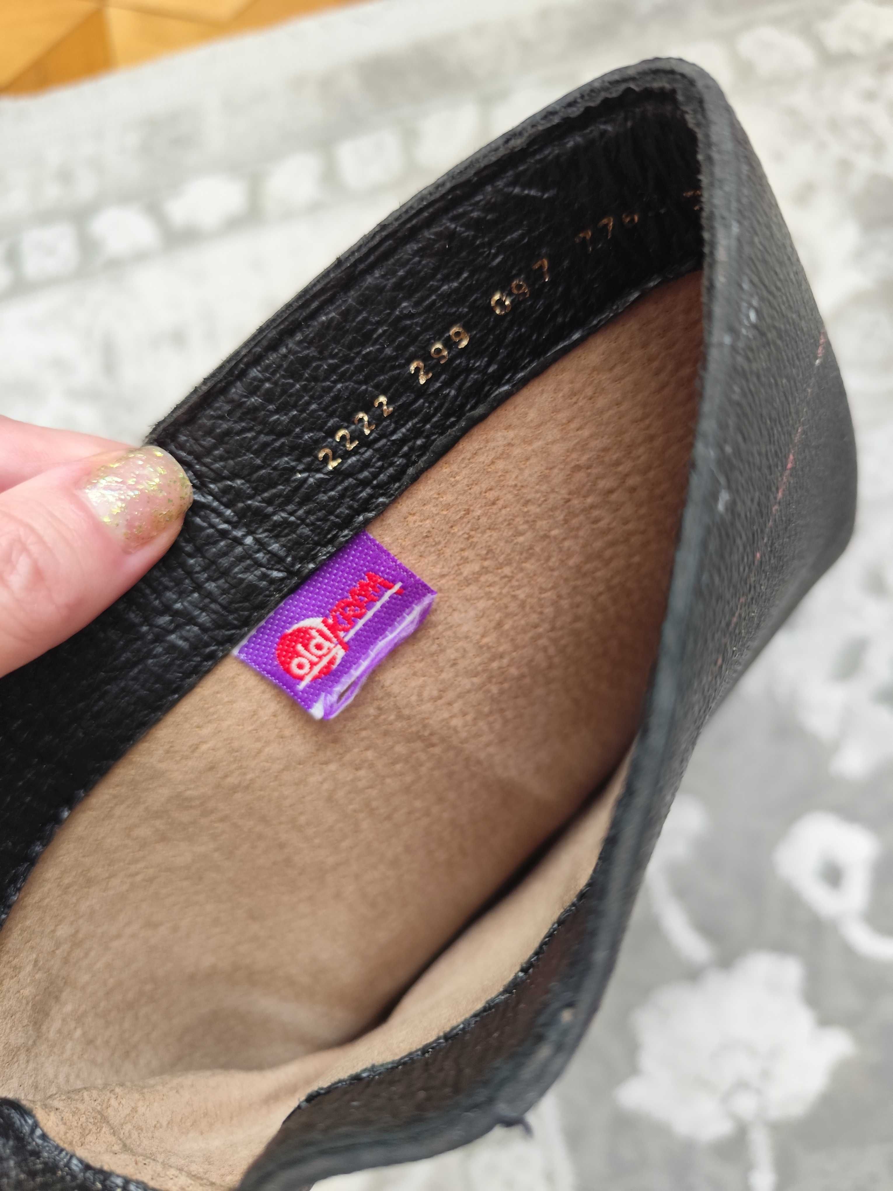 Czarne buty męskie kalosze robocze skórzane Oldkram