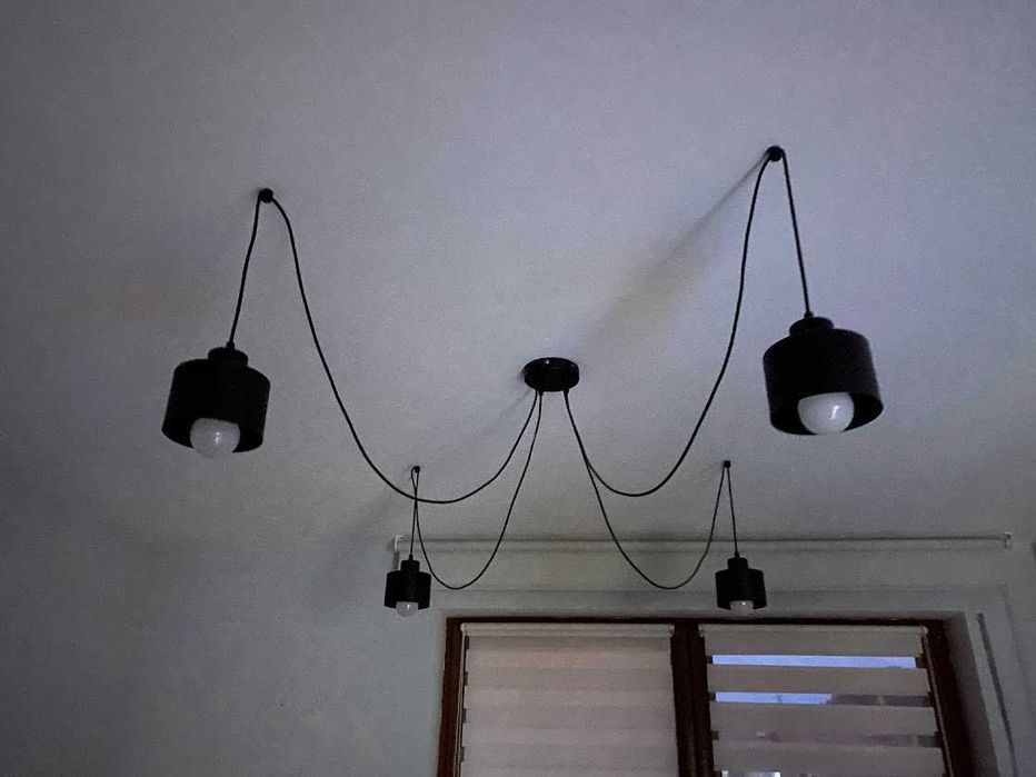 4 ramiona PAJĄK LAMPA sufit WALEC sufitowa do LED