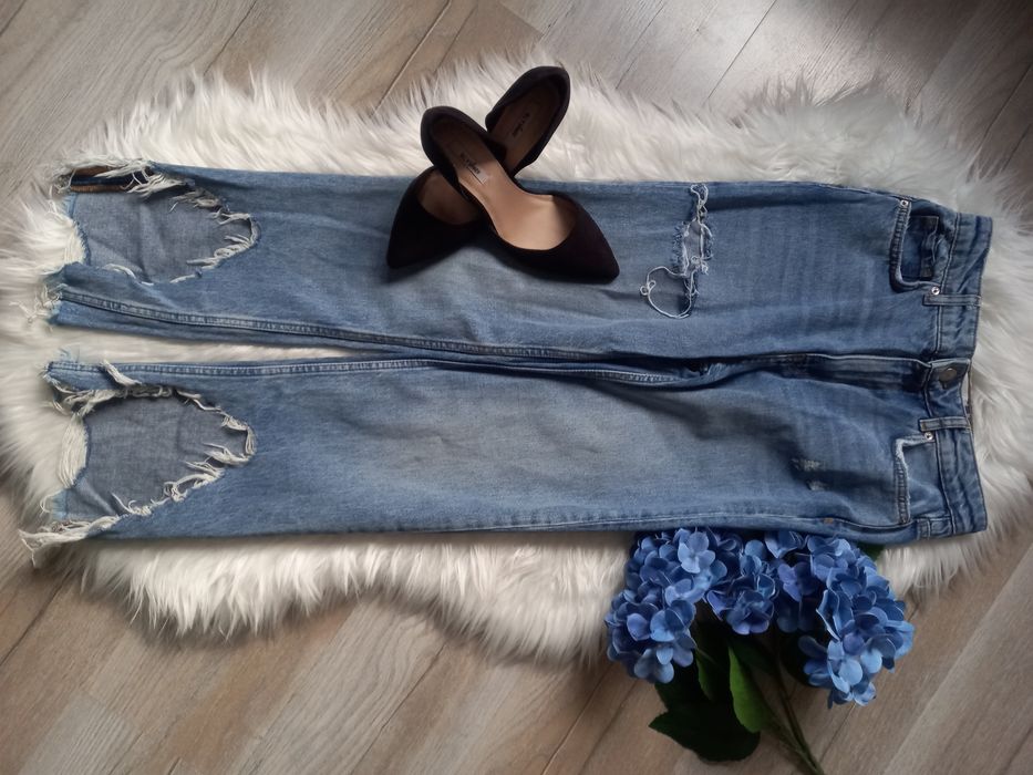 Spodnie jeans Bereshka Vintage Collection roz 36 S dziury przetarcia