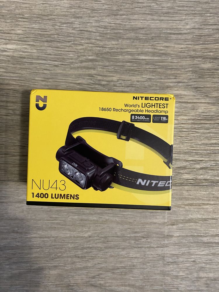 Ліхтар налобний Nitecore NU43 з акумулятором