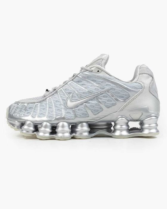 Унисекс белые кроссовки Nike Shox TL чорні кросівки найк шокс тл серые