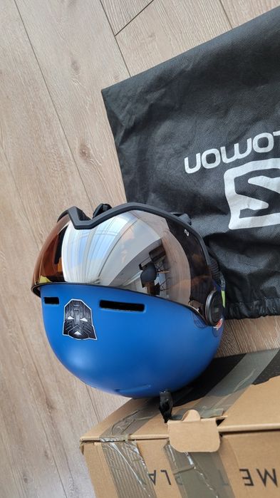 Kask narciarski dziecięcy junior Salomon Grom Visor z goglami 53-56cm