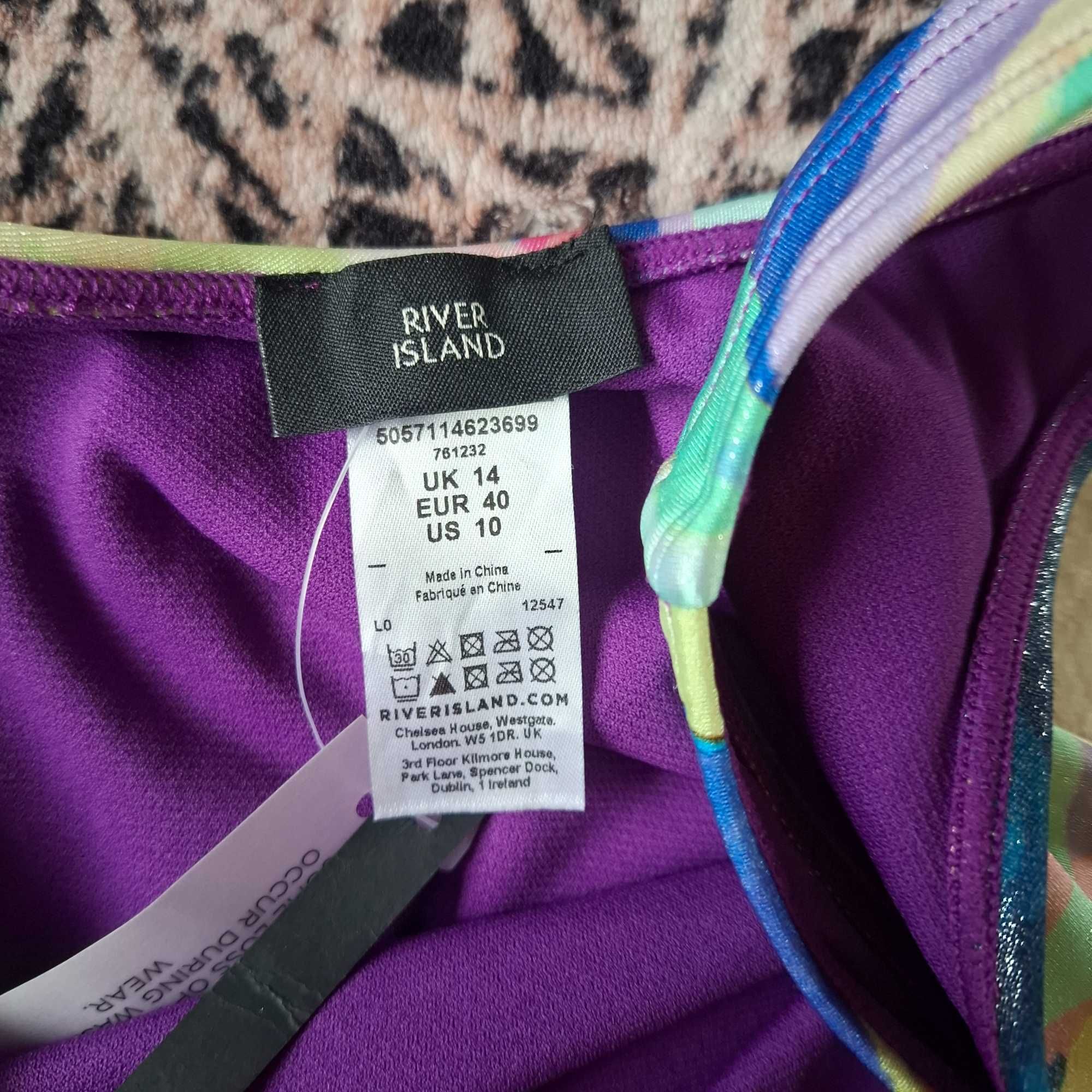 Jednocześcowy strój kąpielowy na jedno ramię River Island