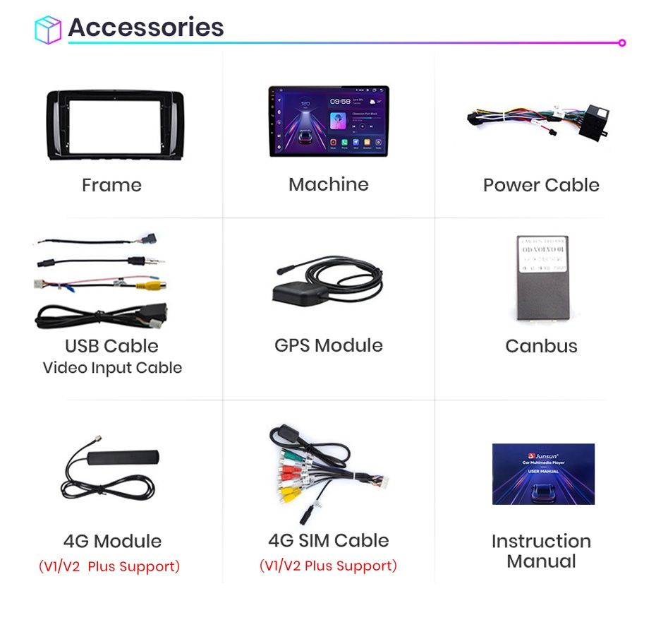 Rádio 9" Android Mercedes w251 Classe R300 R280 Carplay GPS WiFi 2/32G