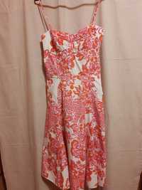 Kolorowa sukienka letnia Zara basic, M