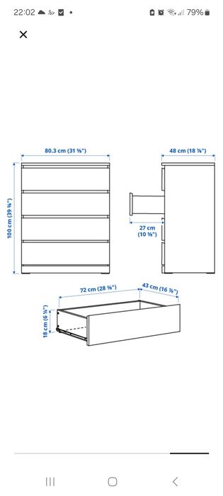 Cómoda ikea Malm