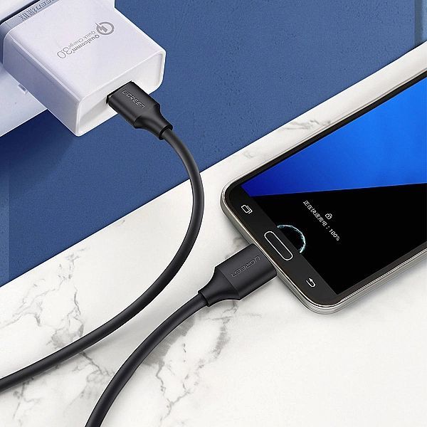 Ugreen kabel przewód Usb-a 3.0 - Micro Usb-b SuperSpeed 5Gb/s 1m czarn