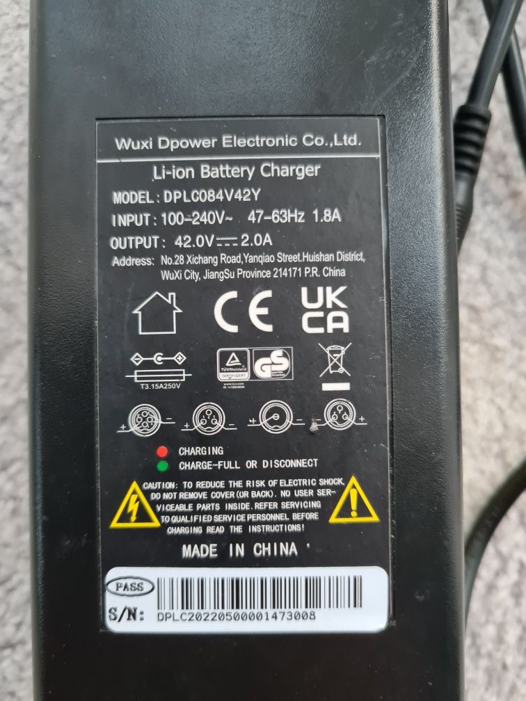 Ładowarka do roweru elektrycznego 36V