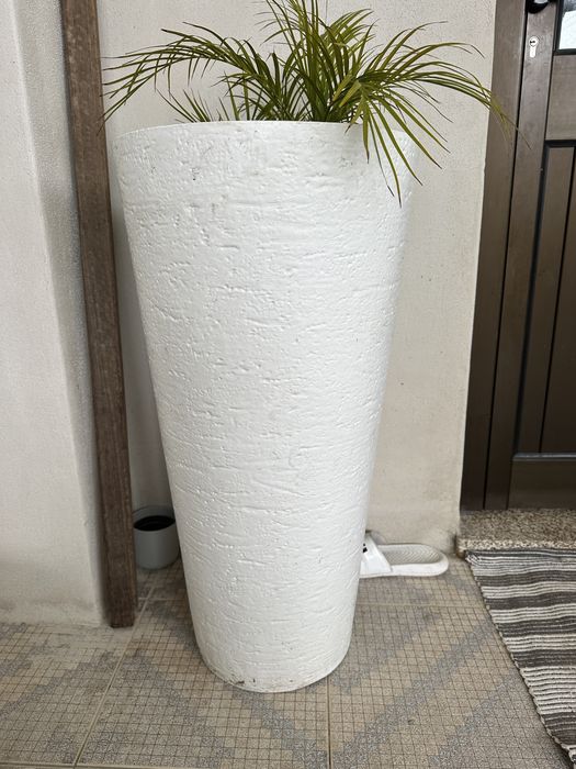4 vasos altos / suporte vasos Branco