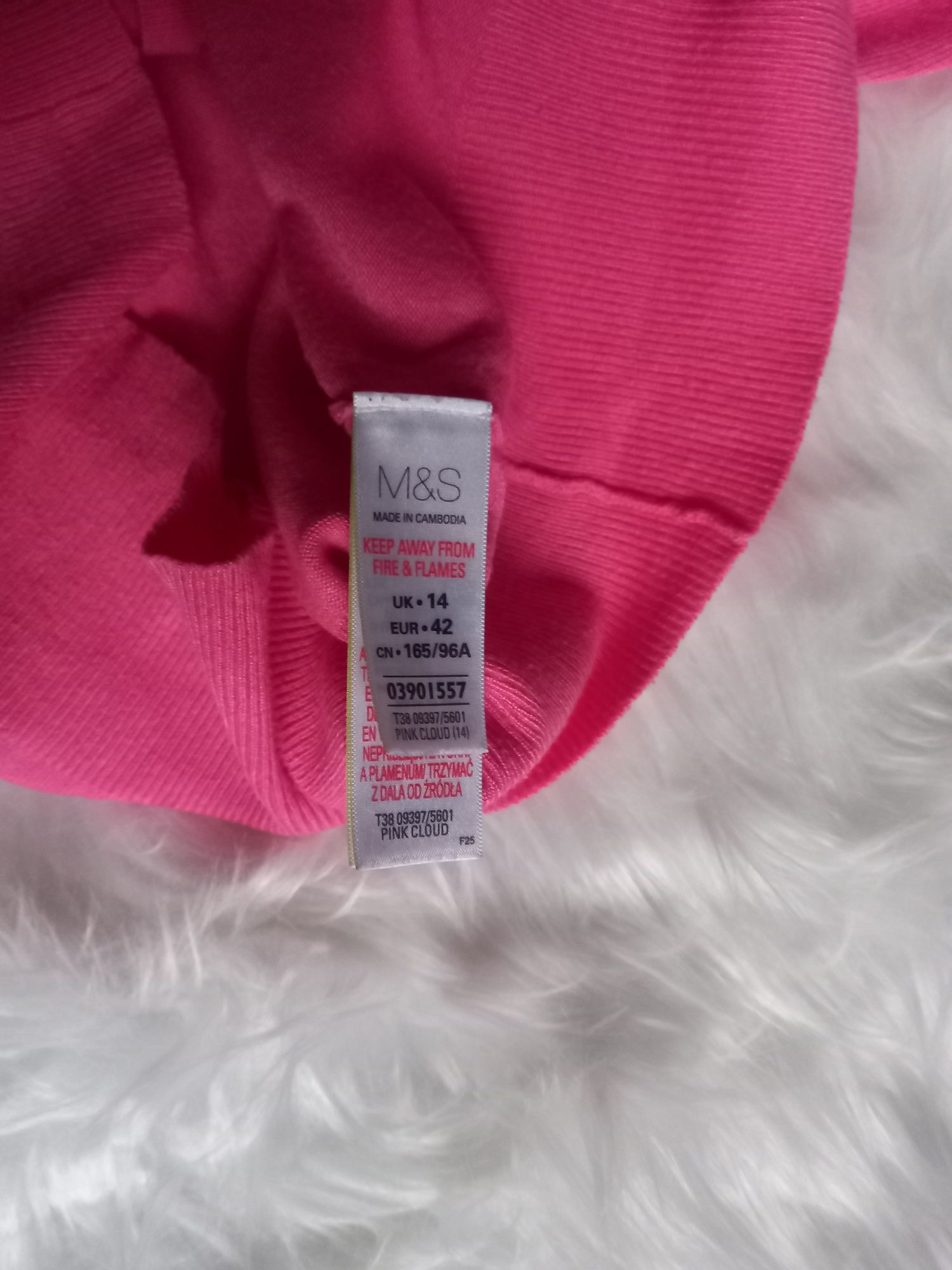 Sweter sweterek zapinany M&S Collection róż roz 42 XL Viscose