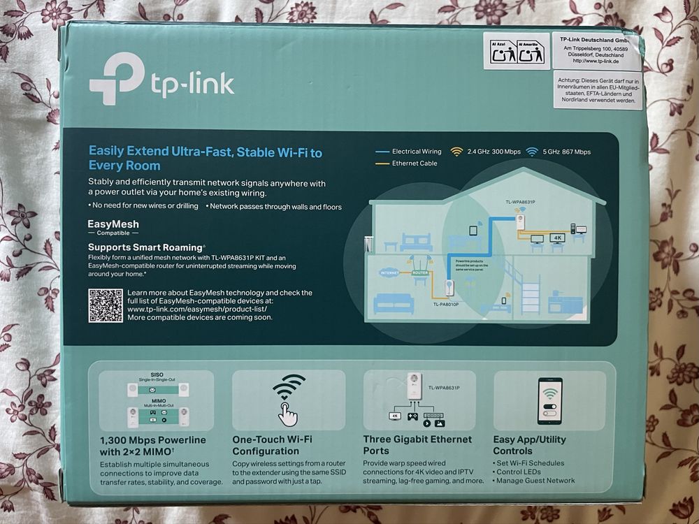 TP-Link AV1300 Powerline Wi-Fi Extender – WPA8631P KIT