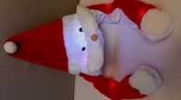 Nowa świecąca czapka Mikołaja Mikołaj ruchome wąsy świeci gra