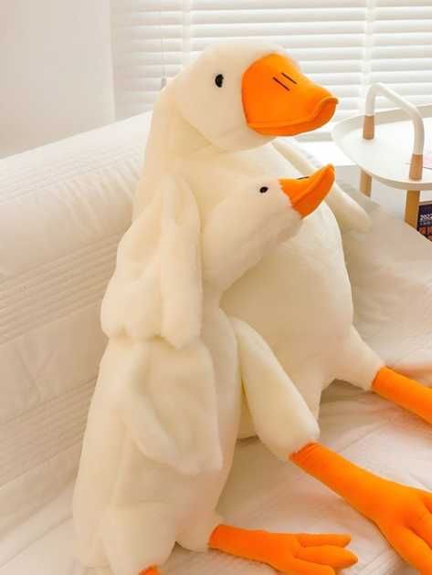 Дитяча плюшева подушка Гусак 115 см Білий, Іграшка для дітей Гусак