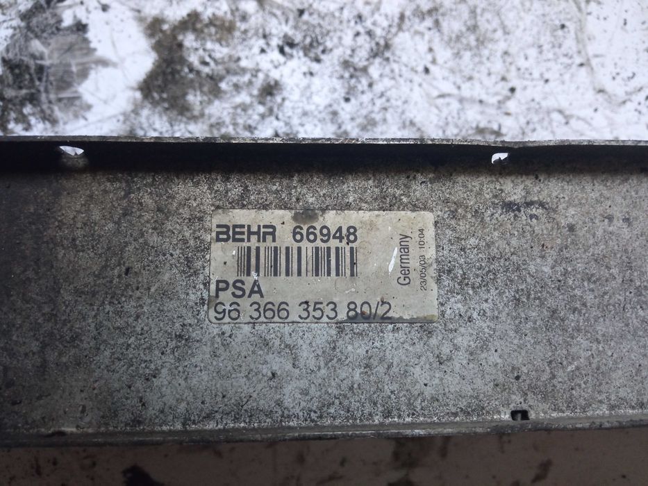 Радіатор інтеркулера наддув PEUGEOT 307 1.6 2.0 HDI 96 366 353 80/2