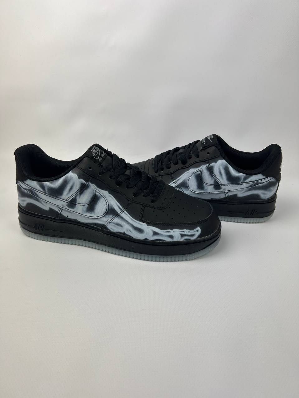 Мужские кроссовки Nike Air Force Low Skeleton QS black. Размеры 41-45