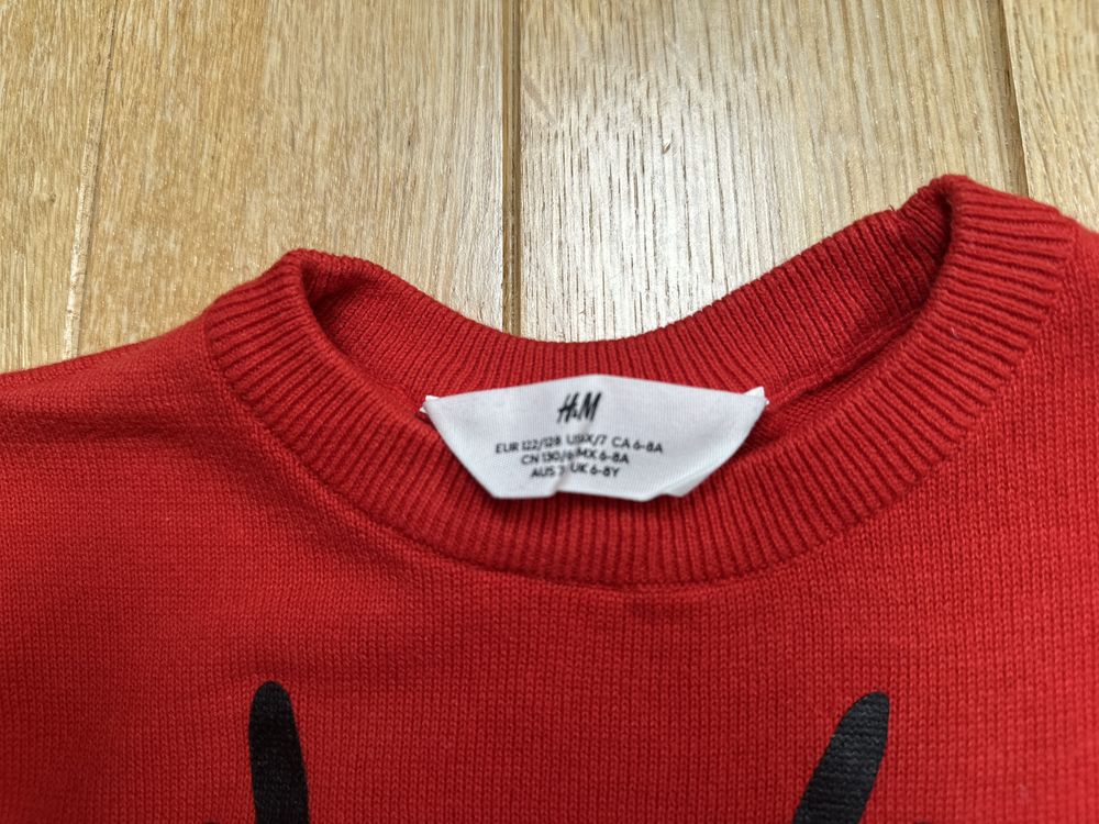 Sweter świąteczny, Boże Narodzenie, HM, rozmiar 122/128, stan idealny
