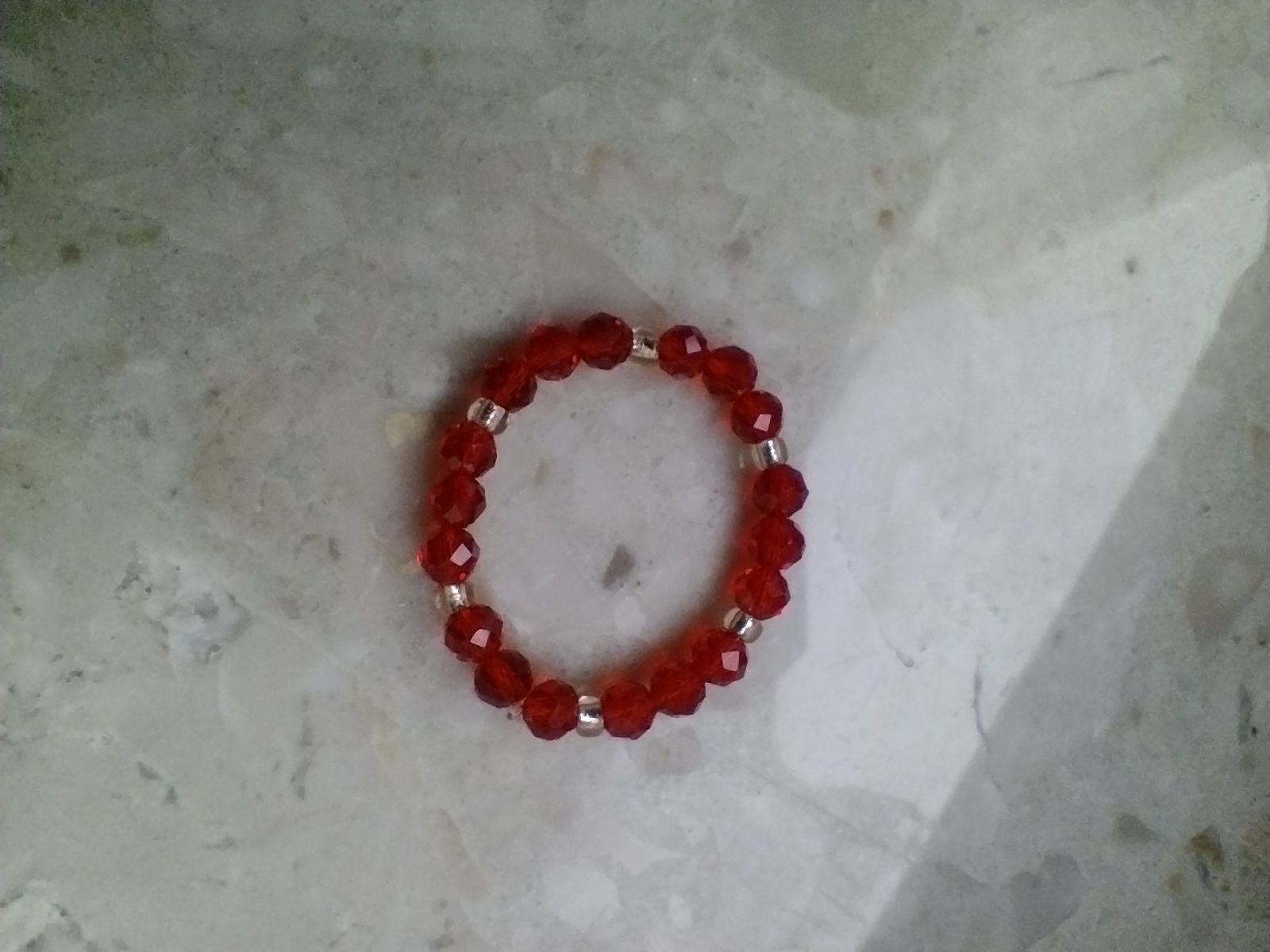 NOWE - Pierścionek z kamieni, kryształków mini handmade