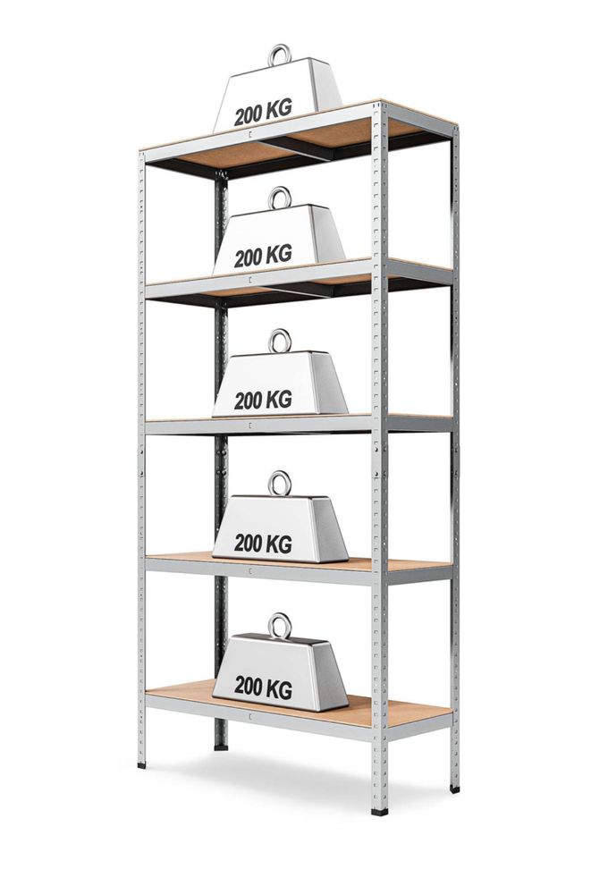 Regał magazynowy 12 sztuk - 200x110x50 cm, 1000kg, stn idealny