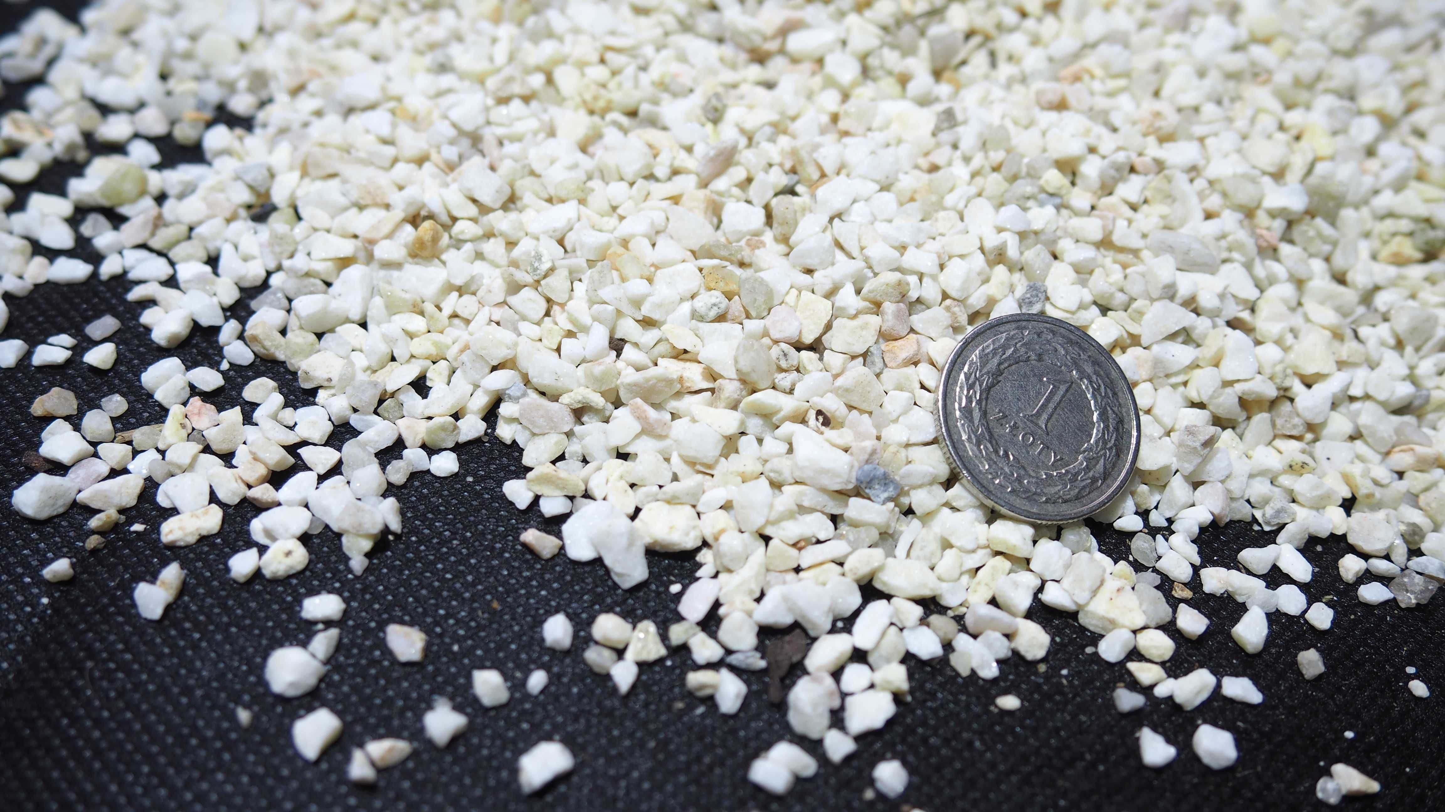 Grys żwirek piasek akwarystyczny biały, dolomit 1-2mm malawi 15kg