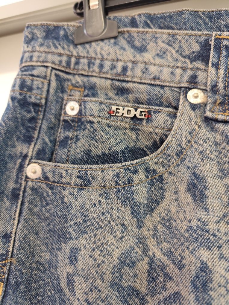 Spodnie szerokie damskie BDG Urban Outfitters Kayla Relaxed Fit denim