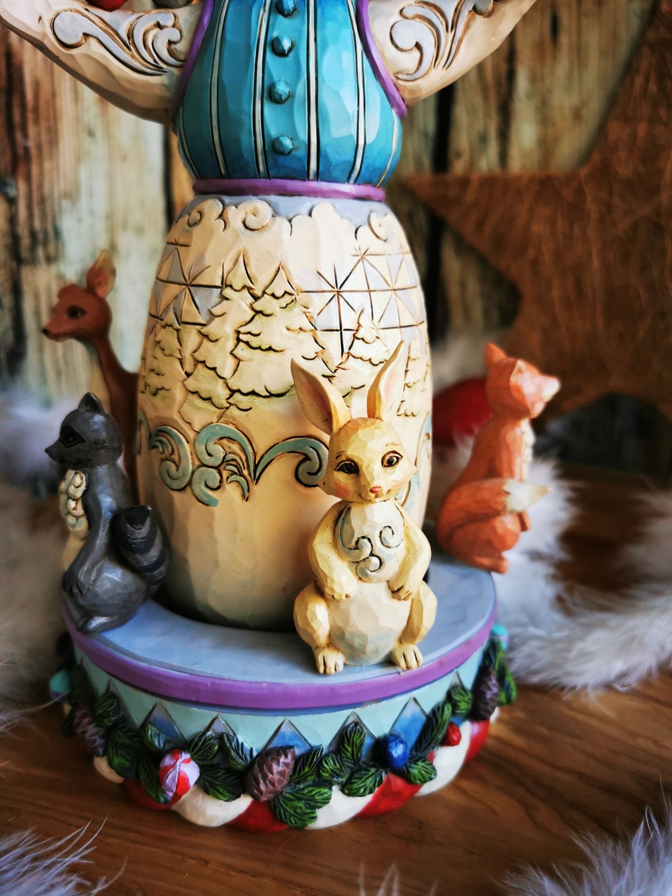 Jim Shore, bałwan, bałwanek ze zwierzątkami, oryginał, kolekcja Enesco