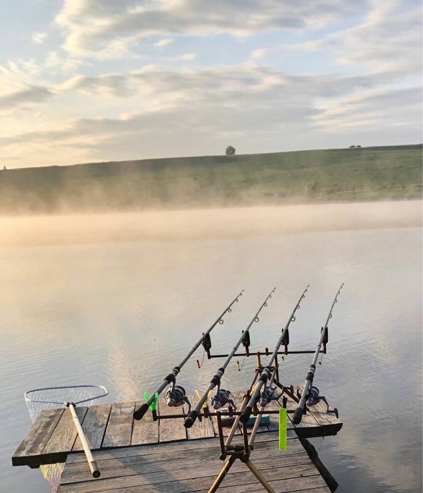 Вудилища коропові, котушки, кораблик,сигналізатори коропова риболовля