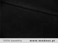 Materiał czarny szerokość 220 cm Bawełna czarna tkanina bawełniana