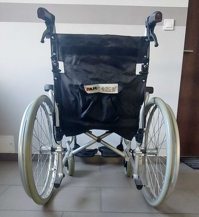 Wózek aluminiowy INWALIDZKI AR-300 NOWY 46cm